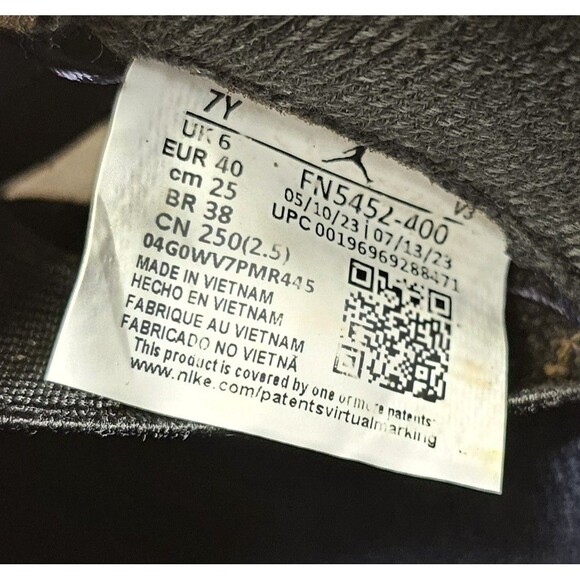 Size 7Y 8.5W - Air Jordan 5 Retro SE GS Midnight Navy FN5452-400 Georgetown - Picture 13 of 14